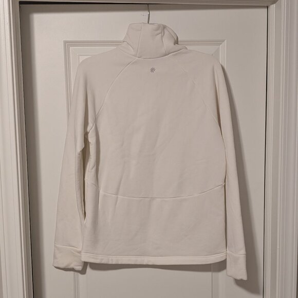 Athleta Altitude Polartec Funnel Neck Sweatshirt, White, Small - Picture 4 of 9